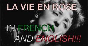 Edith Piaf - La Vie En Rose - English and French - English Translation Subtitles