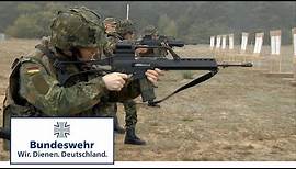 Schießausbildung mit der Pistole P8 und dem Gewehr G36 - Bundeswehr