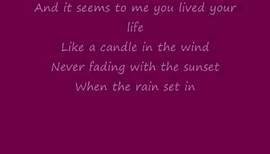 Elton John - Candle In The Wind (Lyrics)