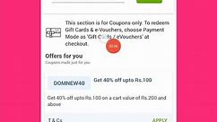 dominos coupon code today || dominos ||coupon dikhao #free #coupon #shorts #youtubeshorts