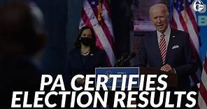 Pennsylvania certifies election results, Biden wins