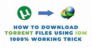 How to download torrent files using IDM