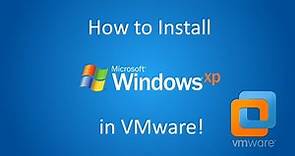 Windows XP Professional with SP3 - Installation in VMware