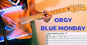 Orgy Blue Monday Guitar Lesson with Chords and TAB Tutorial New Order Cover
