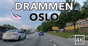 Driving DRAMMEN to OSLO - Norway 🇳🇴