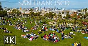 [4K] Dolores Park - San Francisco, California - Walking Tour