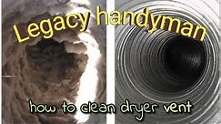 Dryer vent cleaning DIY .