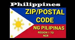 COMPLETE PHILIPPINES ZIP / POSTAL CODE REGION 1 TO NCR.@