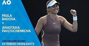 Paula Badosa v Anastasia Pavlyuchenkova Extended Highlights | Australian Open 2024 Second Round