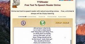 Free Online Text To Speech Reader Demo