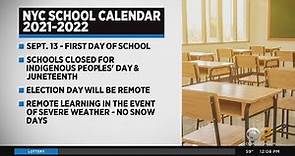 NYC Releases 2021-22 School Calendar