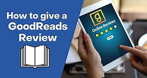 How to review a book on GoodReads