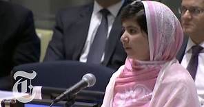 Malala Yousafzai UN Speech: Girl Shot in Attack by Taliban Gives Address | The New York Times