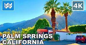 [4K] Downtown Palm Springs, California USA 2021 Walking Tour & Travel Guide 🎧 Binaural Sound