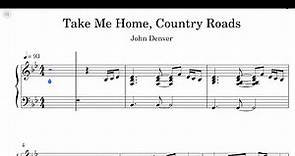 John Denver - Take Me Home, Country Roads Sheet Music