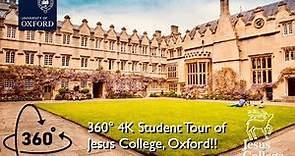 360° 4K Student Tour of Jesus College, Oxford!!