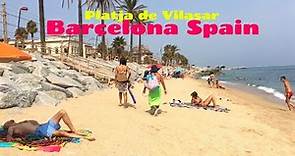 Vilassar de Mar Beach in Barcelona, Spain | Walking & Swimming in August 2021