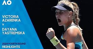 Victoria Azarenka v Dayana Yastremska Highlights | Australian Open 2024 Fourth Round