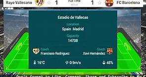 Rayo Vallecano vs FC Barcelona Spanish La Liga Football