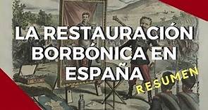 La Restauración borbónica española en 4 minutos (España antes del reinado de Alfonso XII)