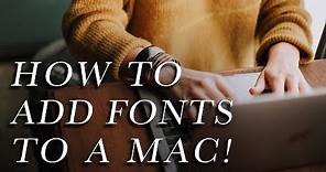 How to add fonts to mac! Installing fonts on your apple macbook or imac using font book