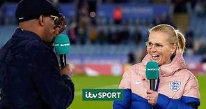 😆 "You're the best!" - Ian Wright to England manager Sarina Wiegman | ITV Sport