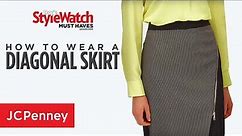 How to Wear a Skirt: Diagonal Pencil Skirt Style | JCPenney