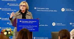Brief Remarks by Secretary Hillary Rodham Clinton, Columbia SIPA Professor of Practice