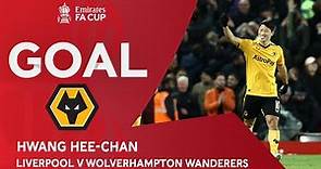 GOAL | Hwang Hee-chan | Liverpool v Wolverhampton Wanderers | Third Round | Emirates FA Cup 2022-23