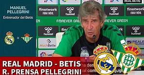 REAL MADRID vs BETIS | PELLEGRINI, rueda prensa previa | DIARIO AS