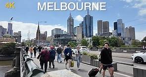 Melbourne City in November Spring Walking Tour 4k