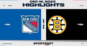 NHL Highlights | Rangers vs. Bruins - December 16, 2023