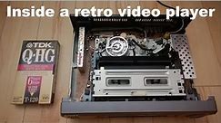 Inside a video cassette player