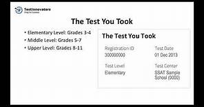 How to Read Your SSAT Score Report