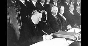 27th August 1928: The Kellogg-Briand Pact is signed