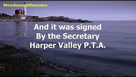 Harper Valley P T A by Jeannie C Riley - 1968 (with lyrics)