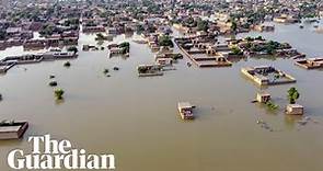 Pakistan floods: drone footage shows scale of destruction