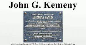 John G. Kemeny