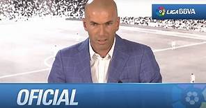 Presentación de Zinedine Zidane como nuevo entrenador del Real Madrid