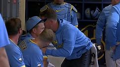 Adames hospitalized after being hit by foul ball in dugout