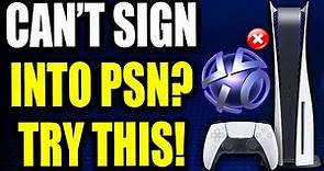 How To Fix Playstation Network Sign-In Failed On PS5!