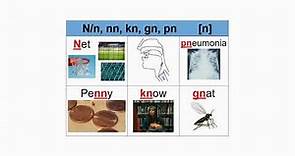 N/n, nn, kn, gn, pn - [n] and the sounds or phonemes