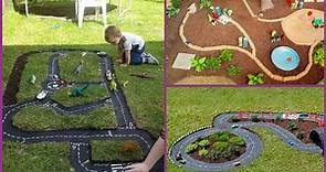 DIY Outdoor Race Car Track for Kids Backyard Activities and Summer Fun