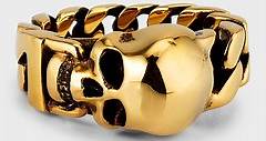 Alexander McQueen Men's Skull Chain Ring