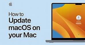 How to update macOS on your Mac | Apple Support