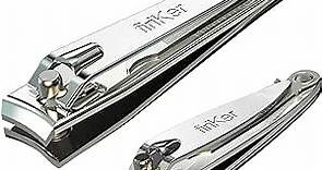 Nail Clipper Set,Premium Stainless Steel Fingernail and Toenail Clipper Cutters with Nail File, Sharp Effortless Nail Clippers Set for Men & Women(Silver)