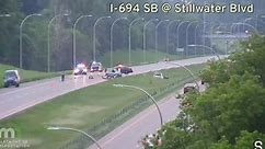 At least 1 killed, child gravely injured in wrong-way crash on I-694 in Oakdale