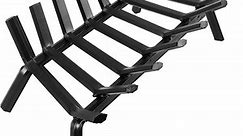 Amagabeli Fireplace Grates 21 Inch Wide Heavy Duty Solid Steel Fireplace Log Grate for Indoor Wood Holder Wrought Iron Fire Grate Wood Rack for Outdoor Kindling Wood Stove Hearth Burning Rack Black