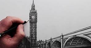 How to Draw Big Ben London: Realistic Pencil Drawing