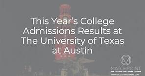 This Year’s College Admissions Results at The University of Texas at Austin